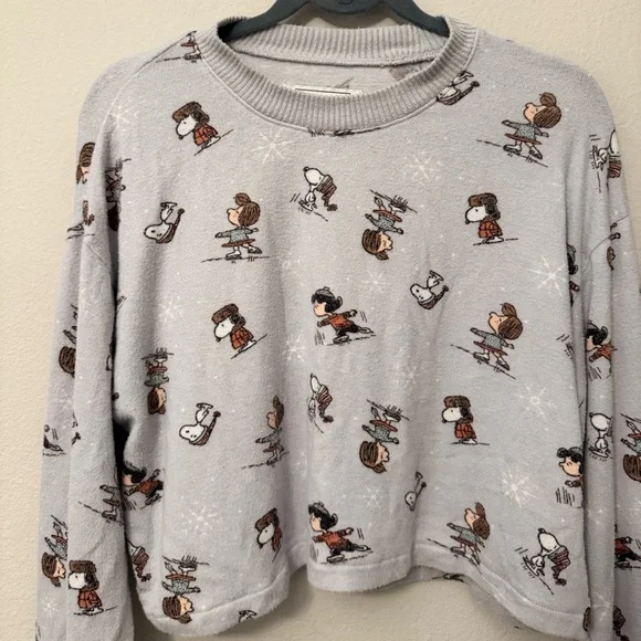 AE American Eagle lounge peanuts snoopy sweater - Picture 3 of 9